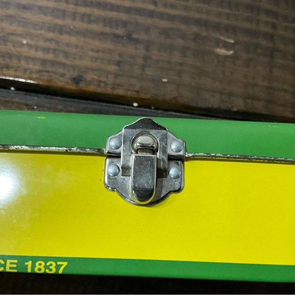 John Deere Metal Toy Tool Box with Tools with Latch - Picture 9 of 15